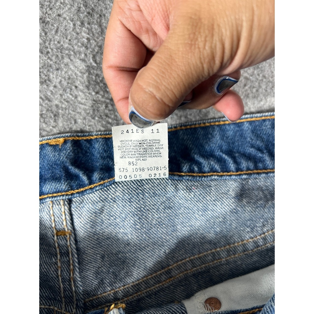 Vintage 90s Levis 505 Red Tab Jeans Mens 34x32 Blue Med Wash Straight Denim USA - Picture 6 of 12